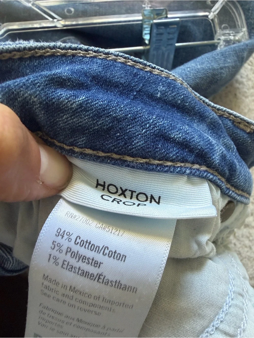 Paige Light Blue Denim Jeans hoxton crop size 31